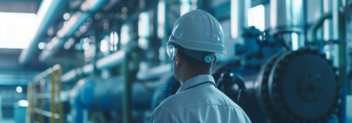 Inspektion einer Industriehalle mit Maschinen | Anschlagpuffer